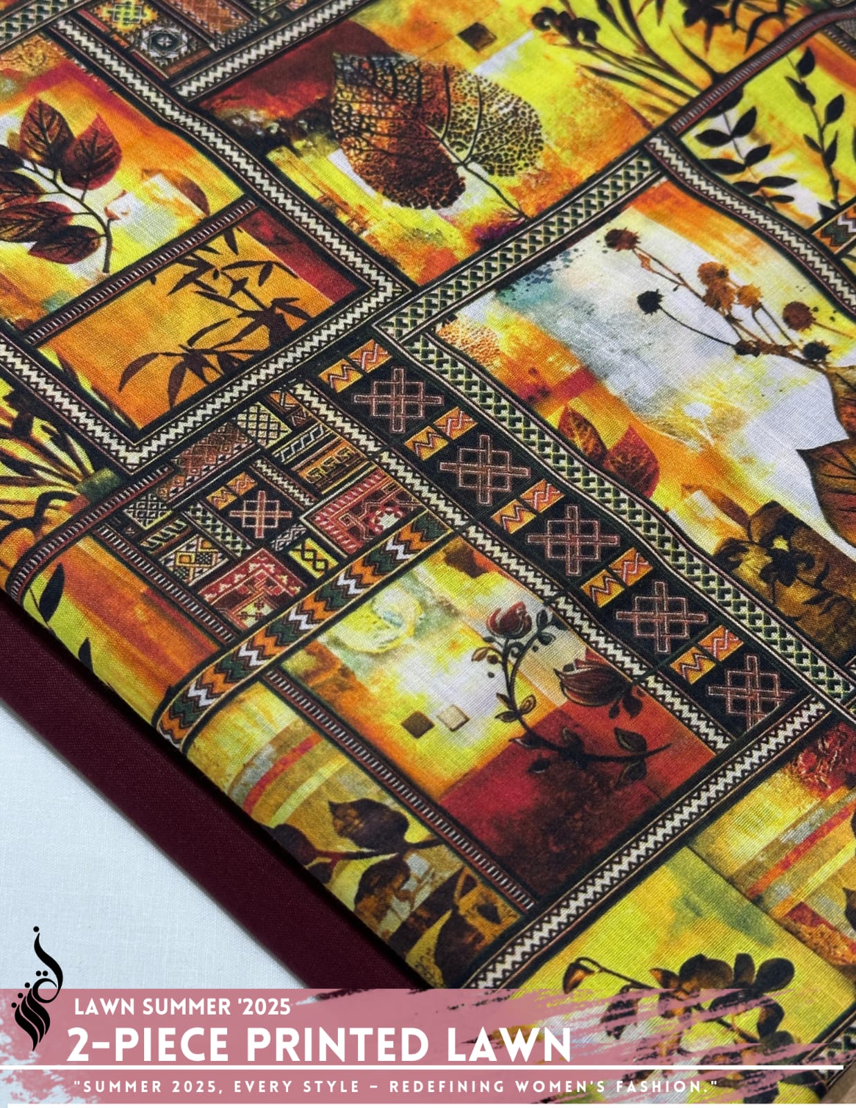 2 Piece All Over Printed Lawn