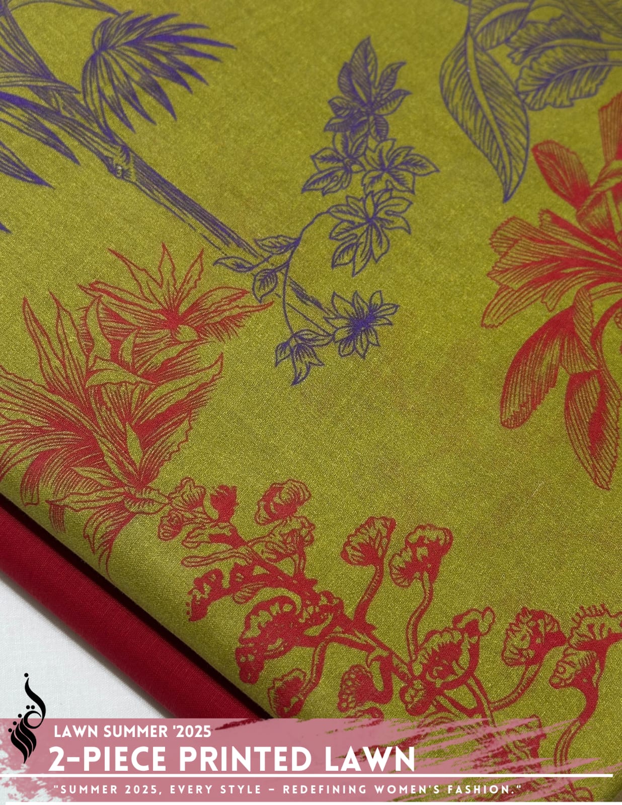 2 Piece All Over Printed Lawn