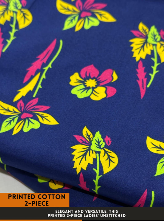 2PC Printed All-Over Cotton ( SUMMER )
