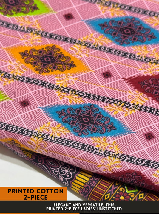 2PC Printed All-Over Cotton ( SUMMER )
