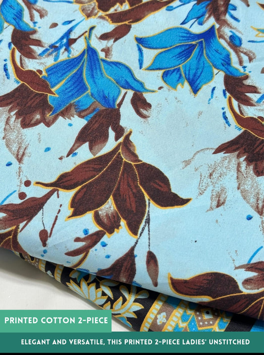 2PC Printed All-Over Cotton ( SUMMER )