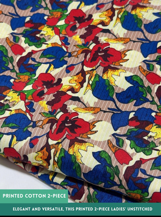 2PC Printed All-Over Cotton ( SUMMER )