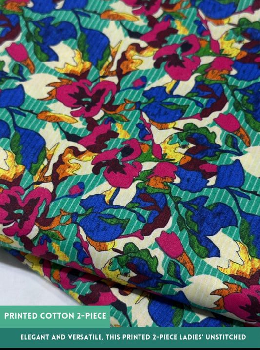 2PC Printed All-Over Cotton ( SUMMER )
