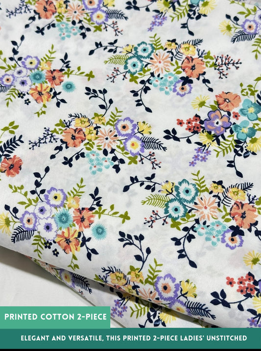 2PC Printed All-Over Cotton ( SUMMER )