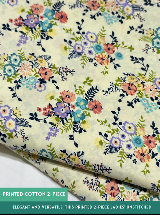 2PC Printed All-Over Cotton ( SUMMER )