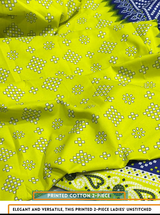 2PC Printed All-Over Cotton ( SUMMER )