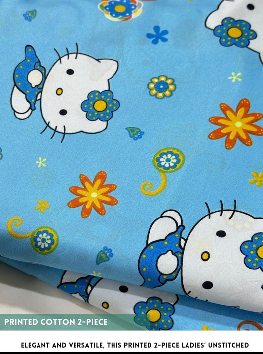 2PC Printed All-Over Cotton ( SUMMER )