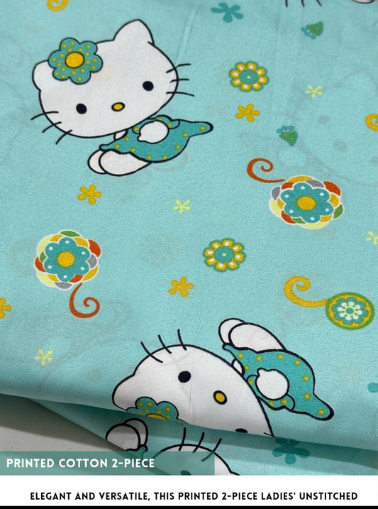 2PC Printed All-Over Cotton ( SUMMER )